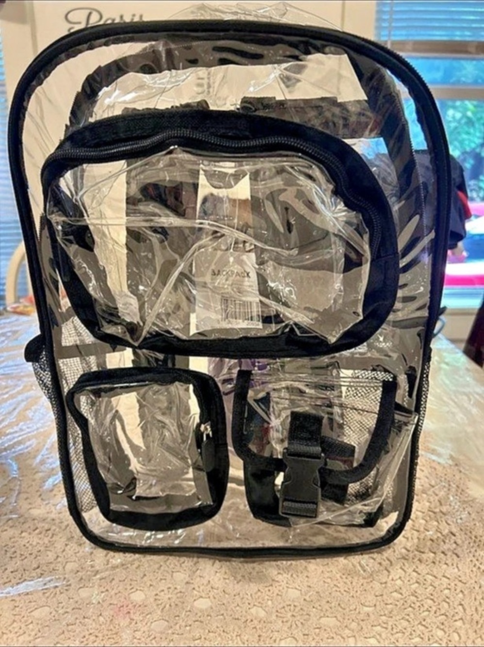 Vorspack Heavy Duty Clear Backpack Black